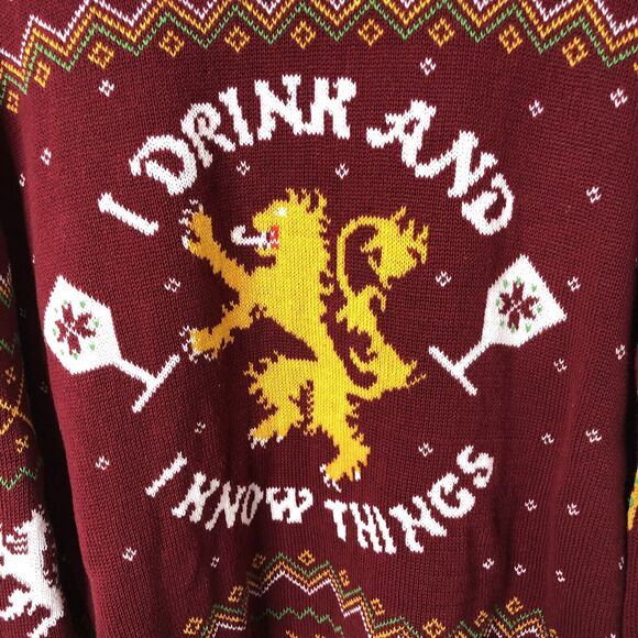 Game of Thrones Men's I Drink And I Know Things Crew Neck Sweater Size XXL - Picture 2 of 6